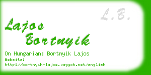 lajos bortnyik business card